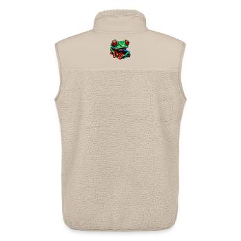 Red-eyed tree frog - Unisex Sherpa Gilet by Stanley/Stella - beige - Back - AI Model Male 178 light (178cm)