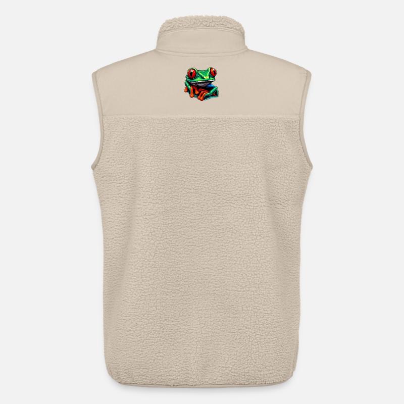 Rotäugiger Laubfrosch - Unisex Sherpaweste von Stanley/Stella - Beige