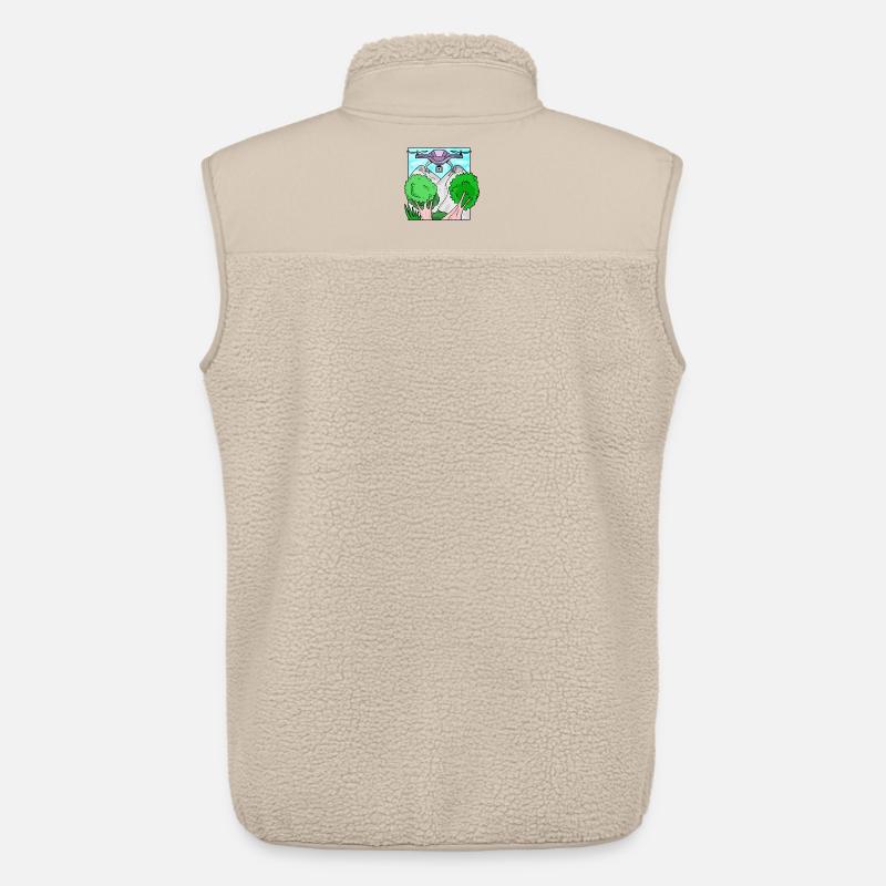 Drone Drone Drones - Unisex Sherpa Gilet by Stanley/Stella - beige
