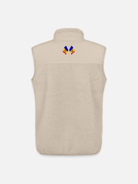 Two flags Moldova - Unisex Sherpa Gilet by Stanley/Stella - beige