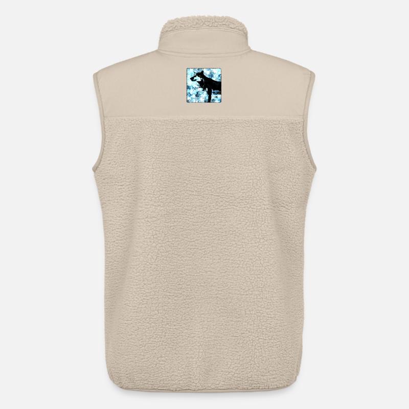 Wolf Silhouette Wasserfarben - Unisex Sherpaweste von Stanley/Stella - Beige