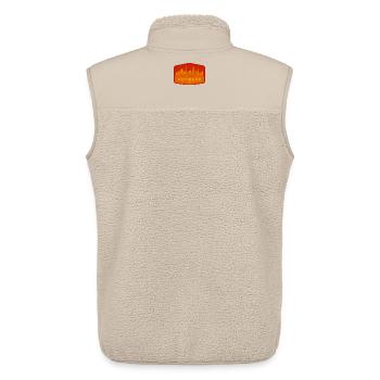 Antwerp Skyline Warm Orange - Unisex Sherpa Gilet by Stanley/Stella - beige - Back - AI Model Male 178 light (178cm)