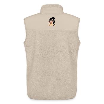 Sonnenbrille Stil"Hey Du" Illustration - Unisex Sherpaweste von Stanley/Stella - Beige - Hinten - AI Model Male 178 light (178cm)