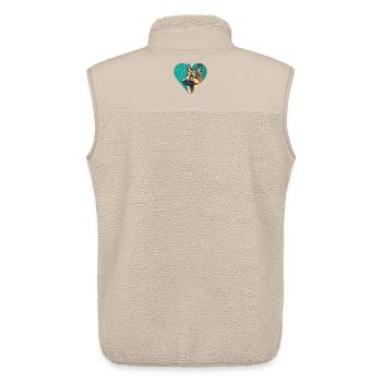 German Shepherd Portrait - Unisex Sherpa Gilet by Stanley/Stella - beige - Back - AI Model Male 178 light (178cm)