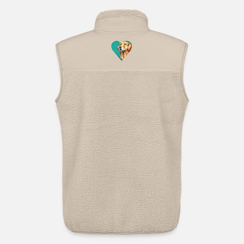 Golden Retriever Portrait - Unisex Sherpaweste von Stanley/Stella - Beige