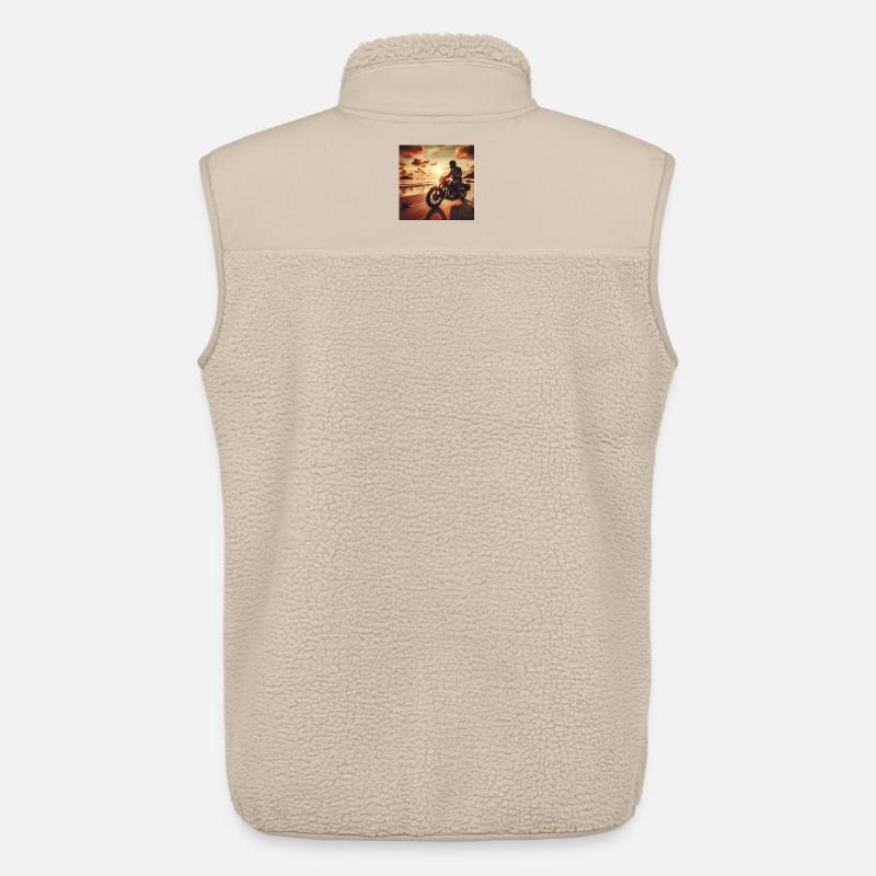Motorcycle Old Sunset 3 - Unisex Sherpaweste von Stanley/Stella - Beige