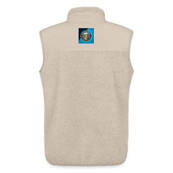 Logo de la bière 3 - Veste sans manches sherpa unisexe Stanley/Stella - beige - Dos - AI Model Male 178 light (178cm)