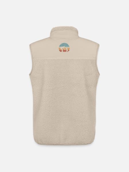 Sonnenuntergang Eltern- und Kind-Silhouette - Unisex Sherpaweste von Stanley/Stella - Beige