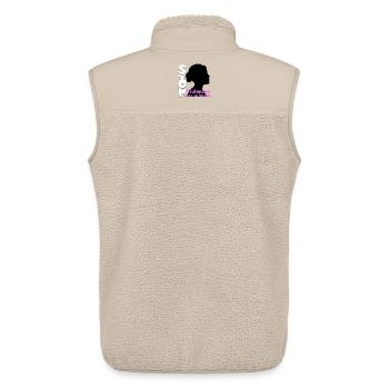 Soutien aux Femmes contre les Violences - Veste sans manches sherpa unisexe Stanley/Stella - beige - Dos - AI Model Male 178 light (178cm)