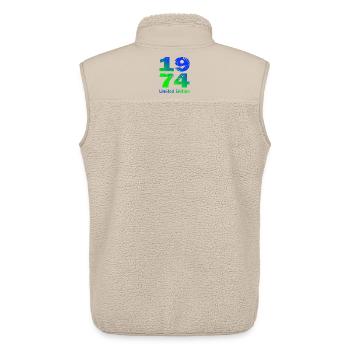 Birthday born in 1974 limited edition - Unisex Sherpa Gilet by Stanley/Stella - beige - Back - AI Model Male 178 light (178cm)