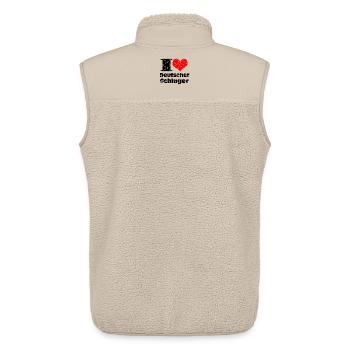 Schlager Party , Schlager Musik , I Love Schlager - Unisex Sherpaweste von Stanley/Stella - Beige - Hinten - AI Model Male 178 light (178cm)