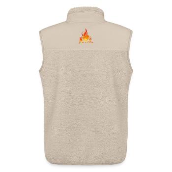 i am on fire feuer heiss spruch humor feuerwehr hot - Unisex Sherpa Gilet by Stanley/Stella - beige - Back - AI Model Male 178 light (178cm)