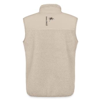 Koordinaten Memmingen - Unisex Sherpaweste von Stanley/Stella - Beige - Hinten - AI Model Male 178 light (178cm)