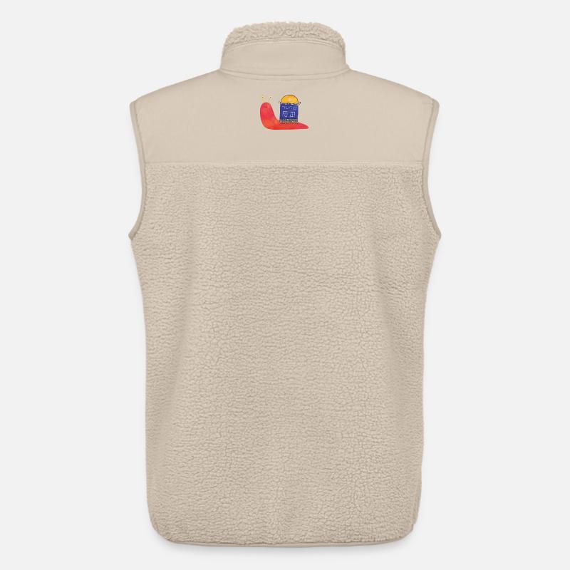 Schnecke mit Haus – Lustiges Design 🐌🏡 - Unisex Sherpaweste von Stanley/Stella - Beige