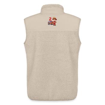 2 Birthday Fire Truck Firefighter Fire Brigade - Unisex Sherpa Gilet by Stanley/Stella - beige - Back - AI Model Male 178 light (178cm)
