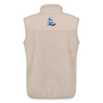 Ded Moroz Snegurotschka russischer Weihnachtsmann - Unisex Sherpaweste von Stanley/Stella - Beige - Hinten - AI Model Male 178 light (178cm)