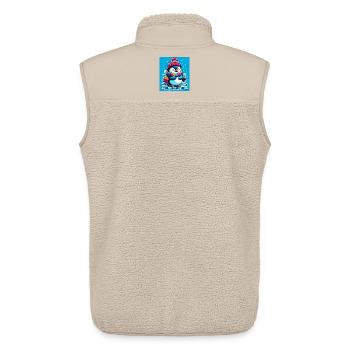 Pingouin - Veste sans manches sherpa unisexe Stanley/Stella - beige - Dos - AI Model Male 178 light (178cm)