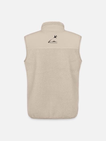 Atterrissage d’aéronefs - Veste sans manches sherpa unisexe Stanley/Stella - beige