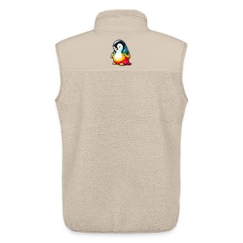 Pingouin - Veste sans manches sherpa unisexe Stanley/Stella - beige - Dos - AI Model Male 178 light (178cm)
