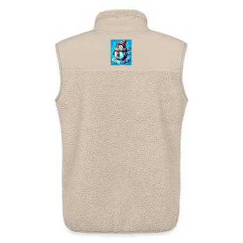 Pingouin - Veste sans manches sherpa unisexe Stanley/Stella - beige - Dos - AI Model Male 178 light (178cm)