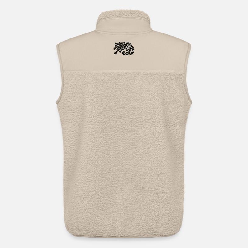 Schwarze Katze - Unisex Sherpaweste von Stanley/Stella - Beige