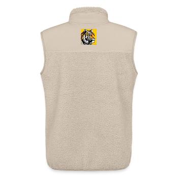 Tiger Pop Art - Unisex Sherpa Gilet by Stanley/Stella - beige - Back - AI Model Male 178 light (178cm)