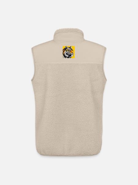 Tiger Pop Art - Unisex Sherpa Gilet by Stanley/Stella - beige