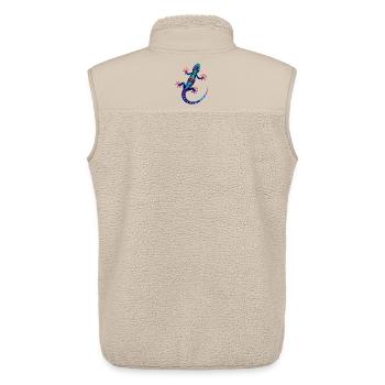 Gecko - Unisex Sherpa Gilet by Stanley/Stella - beige - Back - AI Model Male 178 light (178cm)