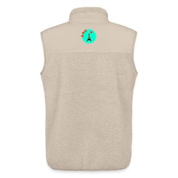 HERZ. PAAR. ICH HABE GERADE GEHEIRATET. Junggesellinnenabschied. VALENTINSTAG. - Unisex Sherpaweste von Stanley/Stella - Beige - Hinten - AI Model Male 178 light (178cm)