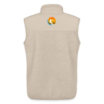 Wakeboard Welle Wasserski Wellenreiten Surfen - Unisex Sherpaweste von Stanley/Stella - Beige - Hinten - AI Model Male 178 light (178cm)