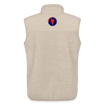 PAAR. ICH HABE GERADE GEHEIRATET. Junggesellinnenabschied. VALENTINSTAG. LIEBE. - Unisex Sherpaweste von Stanley/Stella - Beige - Hinten - AI Model Male 178 light (178cm)