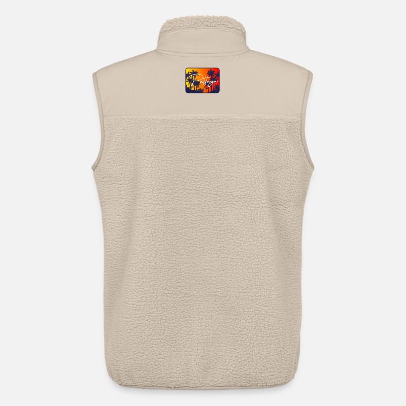 Pattaya Palmen Sunset - Unisex Sherpaweste von Stanley/Stella - Beige