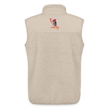 Helm Sparta und Blut 6 - Unisex Sherpaweste von Stanley/Stella - Beige - Hinten - AI Model Male 178 light (178cm)