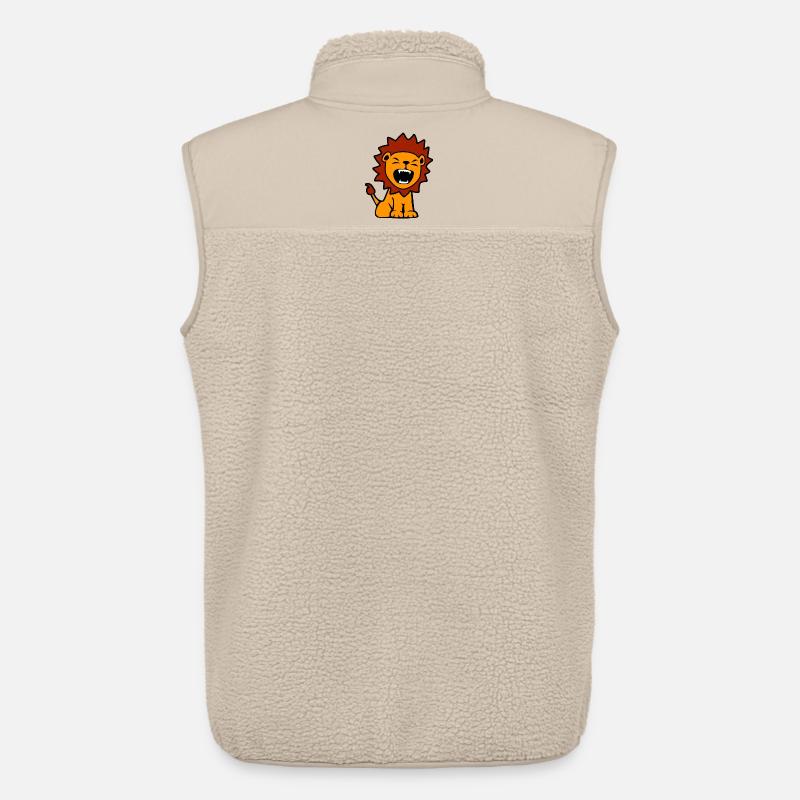 Kleiner Löwe ROAAR - Unisex Sherpaweste von Stanley/Stella - Beige