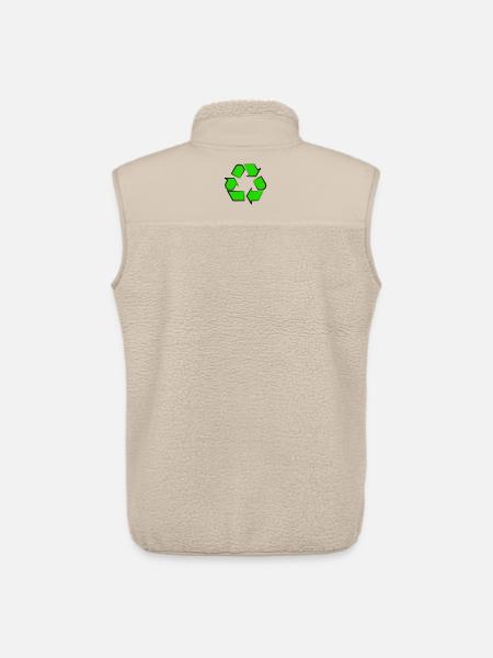Neon Recycling Symbol - Unisex Sherpaweste von Stanley/Stella - Beige