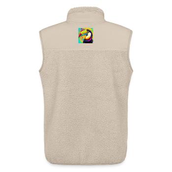 Toucan Pop Art - Unisex Sherpa Gilet by Stanley/Stella - beige - Back - AI Model Male 178 light (178cm)