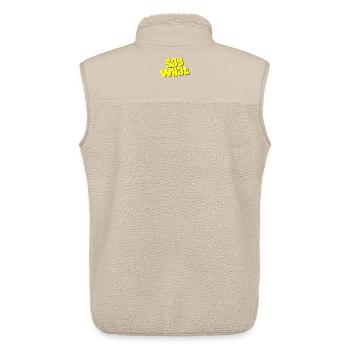 Say What - Unisex Sherpaweste von Stanley/Stella - Beige - Hinten - AI Model Male 178 light (178cm)