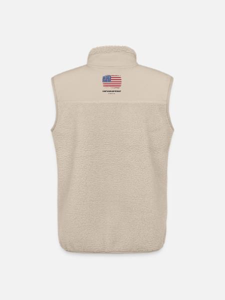 Indianapolis, Indiana, USA - Unisex Sherpa Gilet by Stanley/Stella - beige
