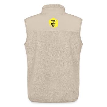 North - Unisex Sherpa Gilet by Stanley/Stella - beige - Back - AI Model Male 178 light (178cm)
