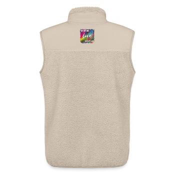 all of me love all of you - Unisex Sherpa Gilet by Stanley/Stella - beige - Back - AI Model Male 178 light (178cm)