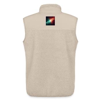 Zwei Zauberstäbe im Kampf - Unisex Sherpaweste von Stanley/Stella - Beige - Hinten - AI Model Male 178 light (178cm)
