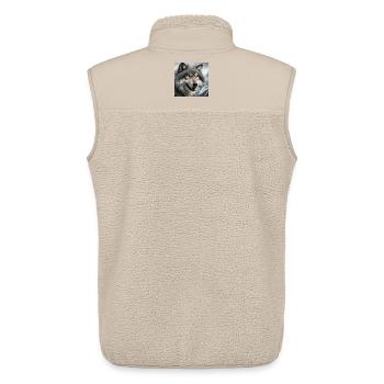 Wolf - Unisex Sherpaweste von Stanley/Stella - Beige - Hinten - AI Model Male 178 light (178cm)
