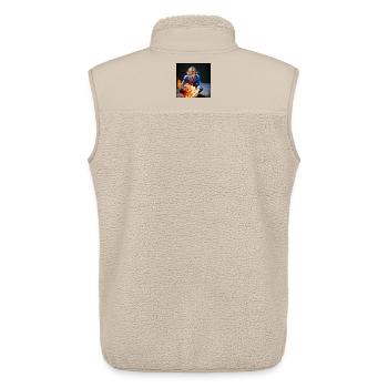 Burning Man 02 - Unisex Sherpa Gilet by Stanley/Stella - beige - Back - AI Model Male 178 light (178cm)