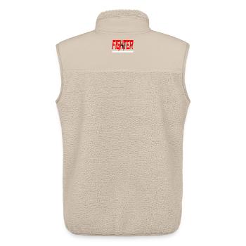 Cool Fighter Design - MMA Fighter - Veste sans manches sherpa unisexe Stanley/Stella - beige - Dos - AI Model Male 178 light (178cm)