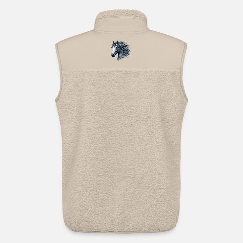 Pferd - Unisex Sherpaweste von Stanley/Stella - Beige