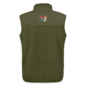 Sunset Summit Climber Hex-Abzeichen - Unisex Sherpaweste von Stanley/Stella - Khaki - Hinten - AI Model Male 178 light (178cm)