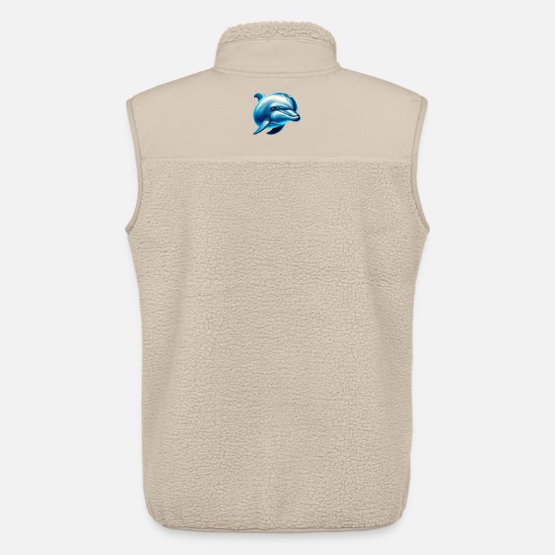 Dolphin - Unisex Sherpa Gilet by Stanley/Stella - beige