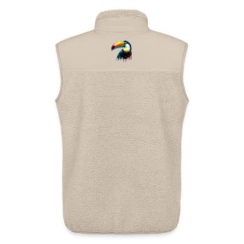 Tukan - Unisex Sherpaweste von Stanley/Stella - Beige - Hinten - AI Model Male 178 light (178cm)