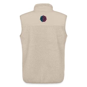 Mandala Symbolischer Kompass – Ornament Illustrati - Unisex Sherpaweste von Stanley/Stella - Beige - Hinten - AI Model Male 178 light (178cm)