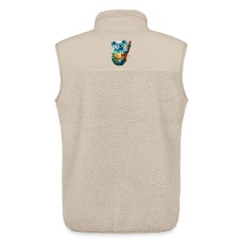 Koala - Unisex Sherpa Gilet by Stanley/Stella - beige - Back - AI Model Male 178 light (178cm)